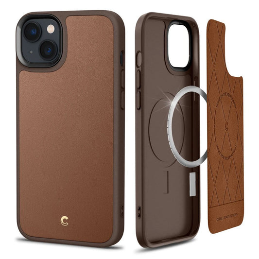SPIGEN CYRILL KAJUK tok Mag MagSafe iPhone 14 Plus / 15 Plus készülékhez nyeregbarna - iPhone 15 Plus tok a Domshop kínálatából