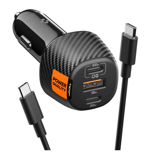 SPIGEN ESSENTIAL EV1133 3-PORT autós töltő 113W fekete - Autós töltő a Domshop kínálatából