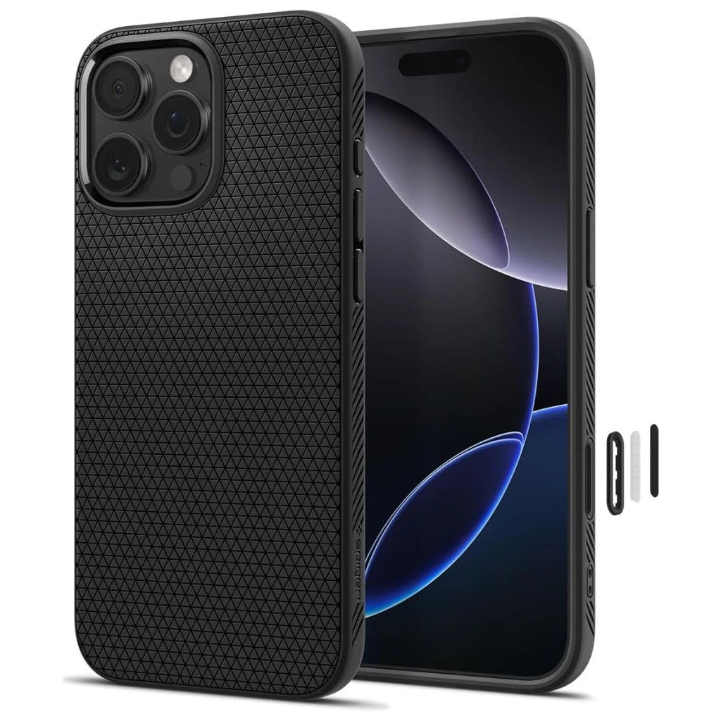 SPIGEN LIQUID AIR "T" MAG MAGSAFE iPhone 16 Pro Max készülékhez tok matt fekete - iPhone 16 Pro Max tok a Domshop kínálatából