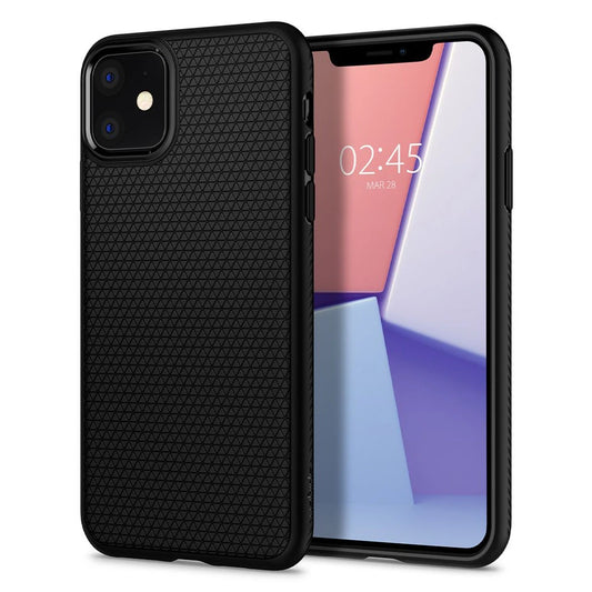 SPIGEN LIQUID AIR iPhone 11 tok készülékhez matt fekete - iPhone 11 tok a Domshop kínálatából