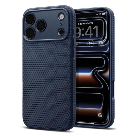 SPIGEN LIQUID AIR iPhone 17 Pro Max tok készülékhez tengerészkék - iPhone 17 Pro Max tok a Domshop kínálatából