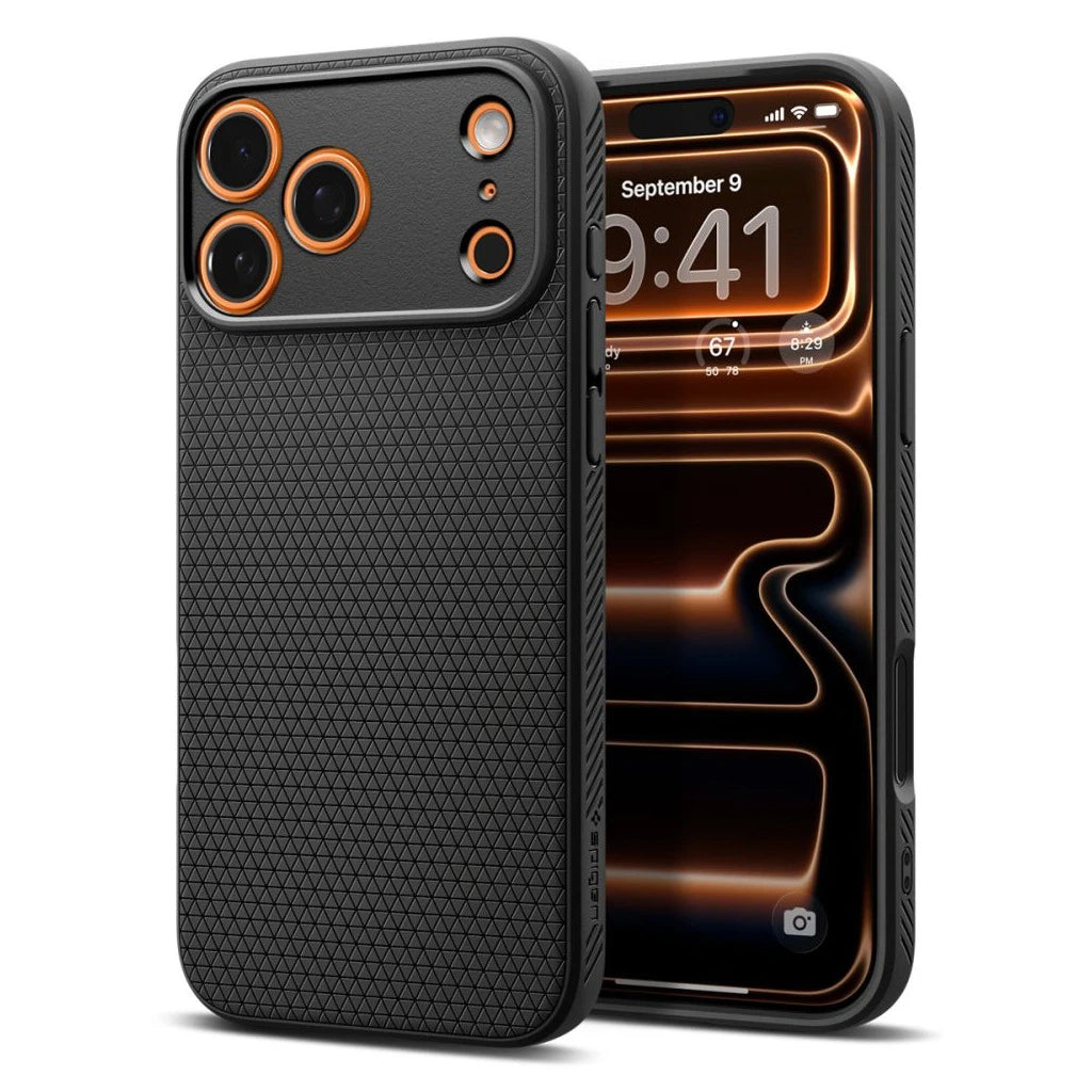 SPIGEN LIQUID AIR iPhone 17 Pro készülékhez matt fekete - iPhone 17 Pro tok a Domshop kínálatából