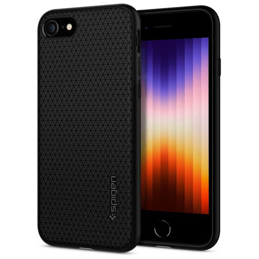 SPIGEN LIQUID AIR iPhone 7 / 8 / SE 2020 / 2022 készülékhez tok fekete - iPhone 7/8/SE2/SE3 tok a Domshop kínálatából
