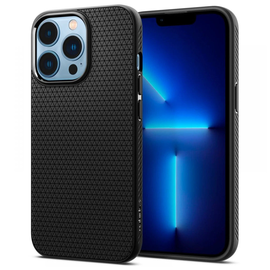 SPIGEN Liquid Air iPhone 13 Pro tok készülékhez – matte fekete - iPhone 13 Pro tok a Domshop kínálatából