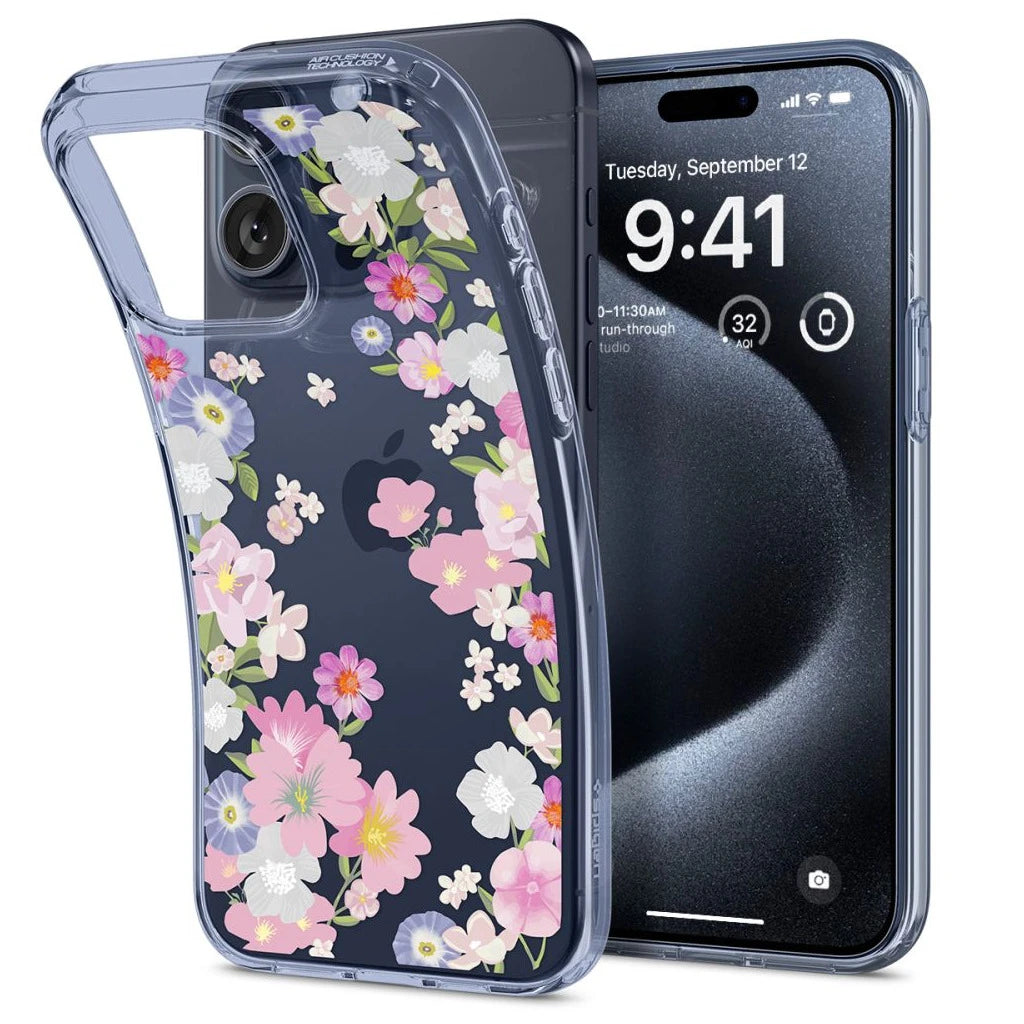 SPIGEN Liquid Crystal iPhone 15 Pro készülékhez Blossom tok - iPhone 15 Pro tok a Domshop kínálatából