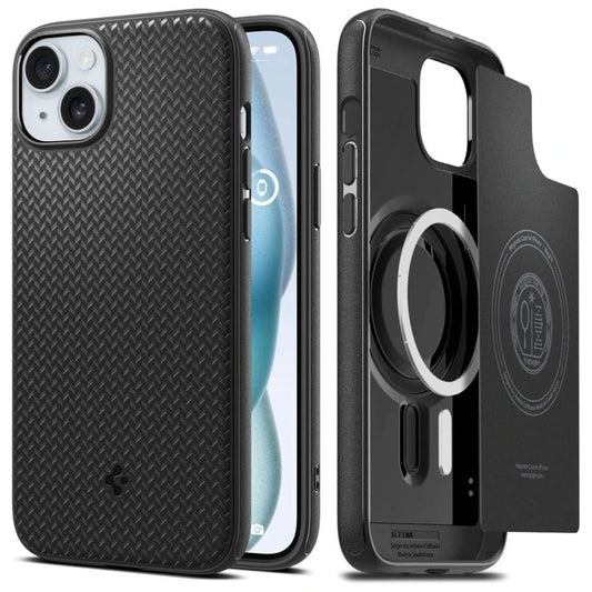 SPIGEN MAG ARMOR MAGSAFE iPhone 15 készülékhez tok – matte fekete - iPhone 15 tok a Domshop kínálatából
