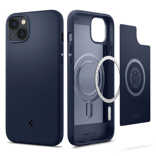 SPIGEN MAG ARMOR iPhone 14 Plus / 15 Plus készülékhez tok tengerészkék - iPhone 15 Plus tok a Domshop kínálatából