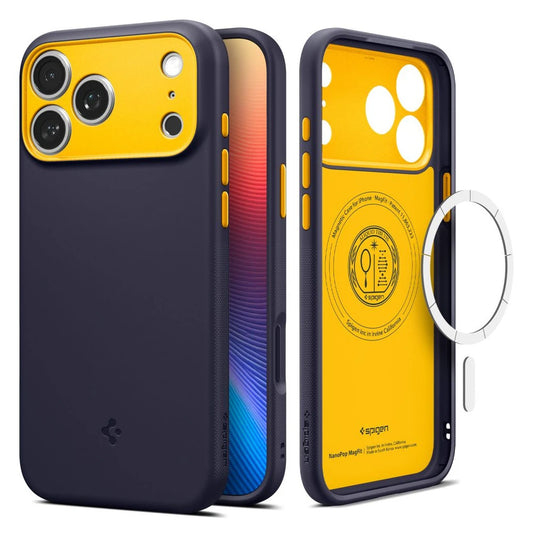 SPIGEN Nano Pop Mag MagSafe iPhone 17 Pro készülékhez tok áfonyás tengerészkék - iPhone 17 Pro tok a Domshop kínálatából