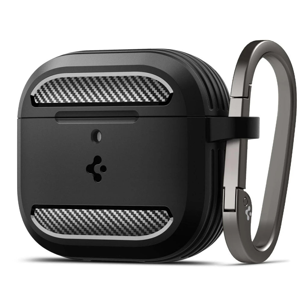 SPIGEN RUGGED ARMOR Apple AirPods 4 készülékhez tok matt fekete - AirPods 4 tok a Domshop kínálatából