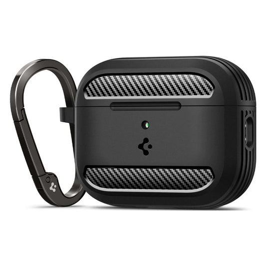 SPIGEN RUGGED ARMOR Apple AirPods Pro 3 készülékhez tok matt fekete - AirPods Pro 3 tok a Domshop kínálatából