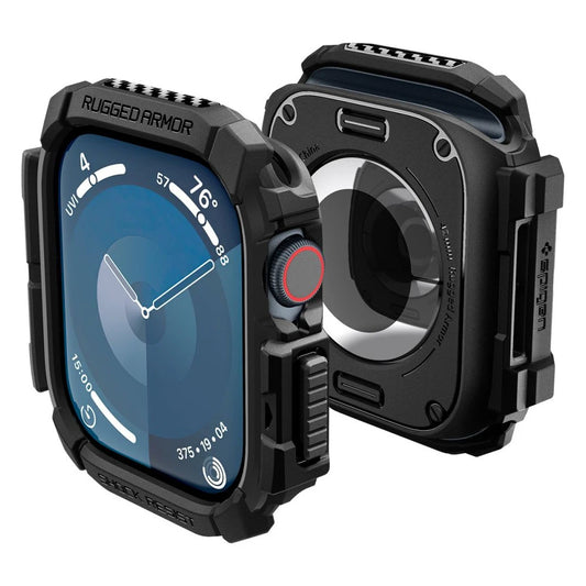 SPIGEN RUGGED ARMOR Apple Watch 10/11 (42 MM) készülékhez tok, matt fekete - Apple Watch Tokok a Domshop kínálatából