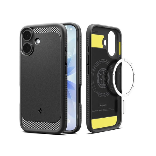 SPIGEN RUGGED ARMOR MAG MAGSAFE iPhone 17 készülékhez tok matt fekete - iPhone 17 tok a Domshop kínálatából