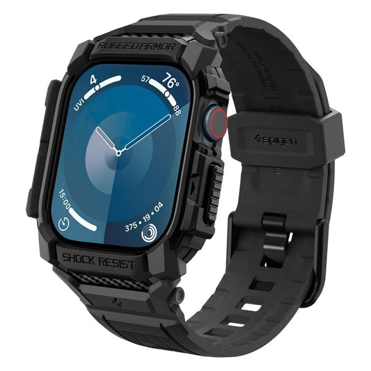 SPIGEN RUGGED ARMOR PRO Apple Watch tok Apple Watch 10/11 (42 mm) készülékhez, matt fekete - Apple Watch Tokok a Domshop kínálatából