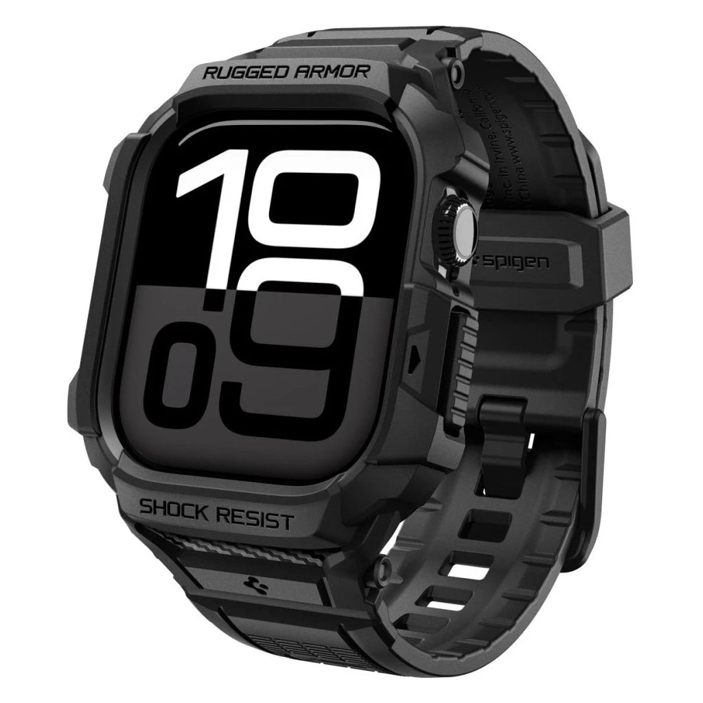 SPIGEN RUGGED ARMOR "PRO" V2 Apple Watch tok 10/11 készülékhez (42 MM) matt fekete - Apple Watch Tokok a Domshop kínálatából