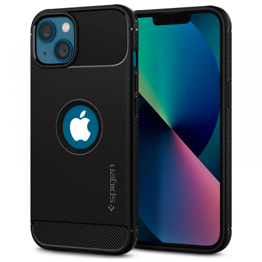 SPIGEN RUGGED ARMOR iPhone 13 készülékhez tok matt fekete - iPhone 13/14 tok a Domshop kínálatából