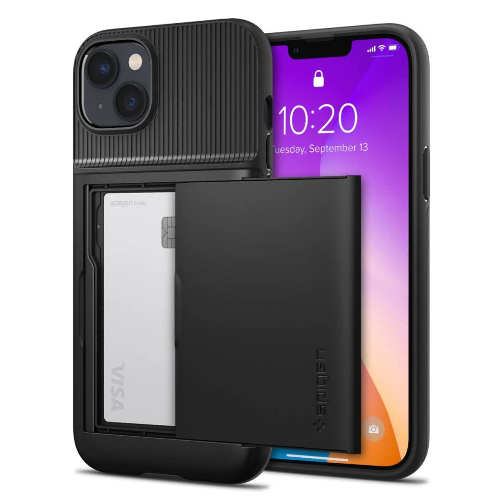 SPIGEN SLIM ARMOR CS iPhone 14 Plus / 15 Plus készülékhez tok fekete - iPhone 15 Plus tok a Domshop kínálatából