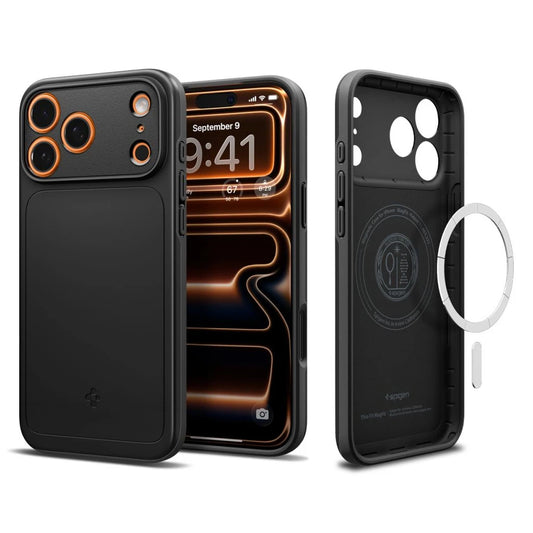 SPIGEN THIN FIT MAG MAGSAFE iPhone 17 Pro Max készülékhez tok fekete - iPhone 17 Pro Max tok a Domshop kínálatából