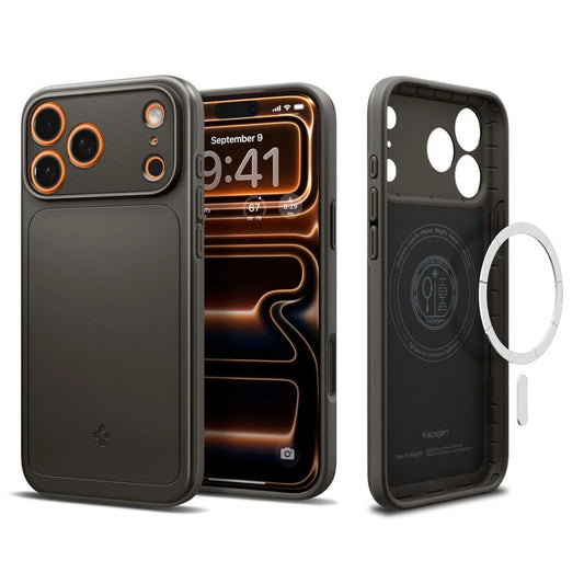SPIGEN THIN FIT MAG MAGSAFE tok iPhone 17 Pro készülékhez, lövegfém - iPhone 17 Pro tok a Domshop kínálatából