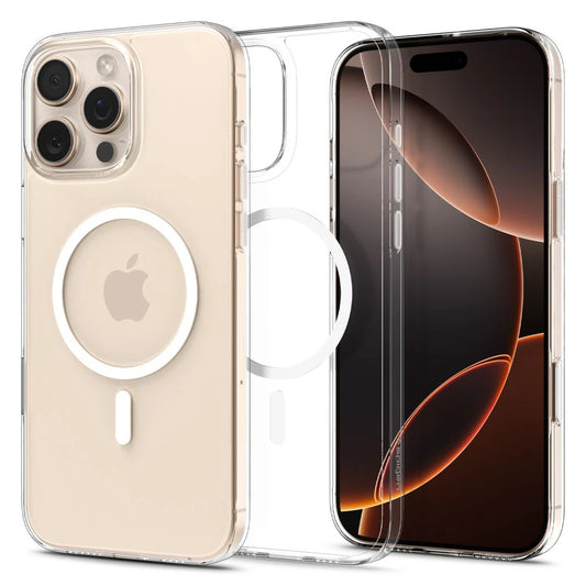 SPIGEN THIN FIT "T" MAG MAGSAFE iPhone 16 Pro készülékhez tok átlátszó/fehér - iPhone 16 Pro tok a Domshop kínálatából