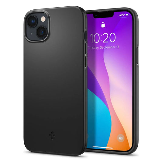 SPIGEN THIN FIT iPhone 14 Plus / 15 Plus készülékhez tok fekete - iPhone 15 Plus tok a Domshop kínálatából