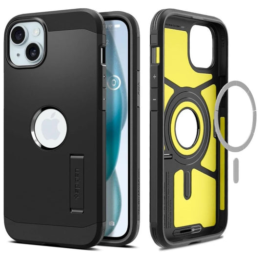 SPIGEN TOUGH ARMOR MAG MAGSAFE iPhone 15 készülékhez tok fekete - iPhone 15 tok a Domshop kínálatából