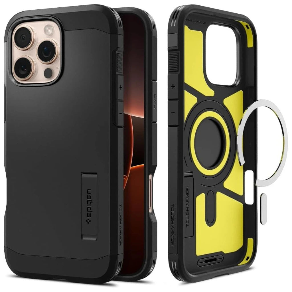 SPIGEN TOUGH ARMOR MAG MAGSAFE iPhone 16 Pro készülékhez tok fekete - iPhone 16 Pro tok a Domshop kínálatából