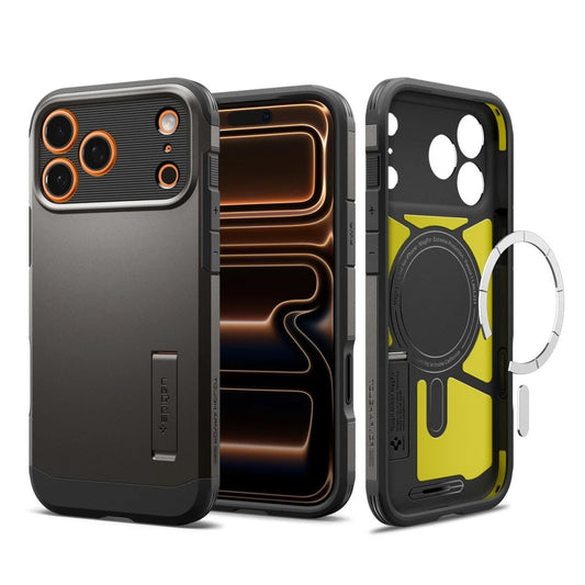 SPIGEN TOUGH ARMOR "T" MAG MAGSAFE iPhone 17 Pro készülékhez tok lőfegyerszürke - iPhone 17 Pro tok a Domshop kínálatából