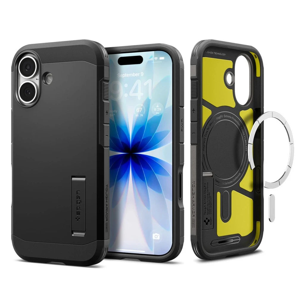 SPIGEN TOUGH ARMOR "T" MAG MAGSAFE iPhone 17 készülékhez tok fekete - iPhone 17 tok a Domshop kínálatából