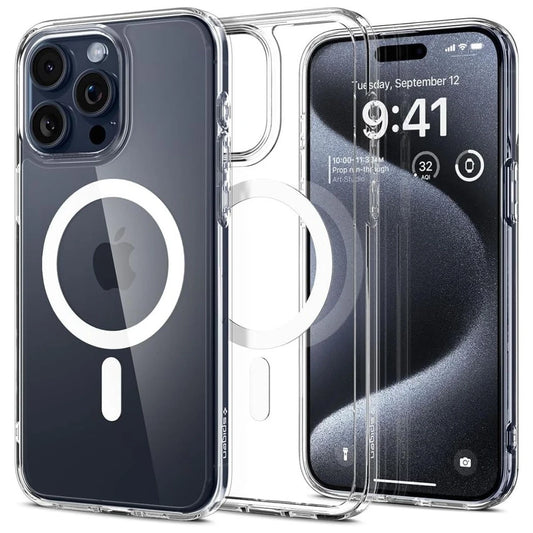 SPIGEN ULTRA HYBRID MAG MAGSAFE iPhone 15 Pro készülékhez tok fehér - iPhone 15 Pro tok a Domshop kínálatából