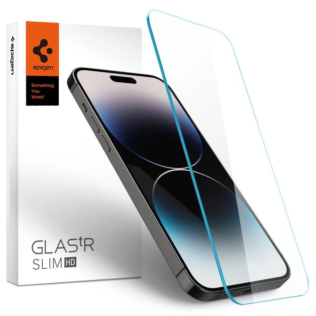 SPIGEN edzett üveg GLAS.TR SLIM iPhone 14 Pro készülékhez - iPhone 14 Pro tok a Domshop kínálatából