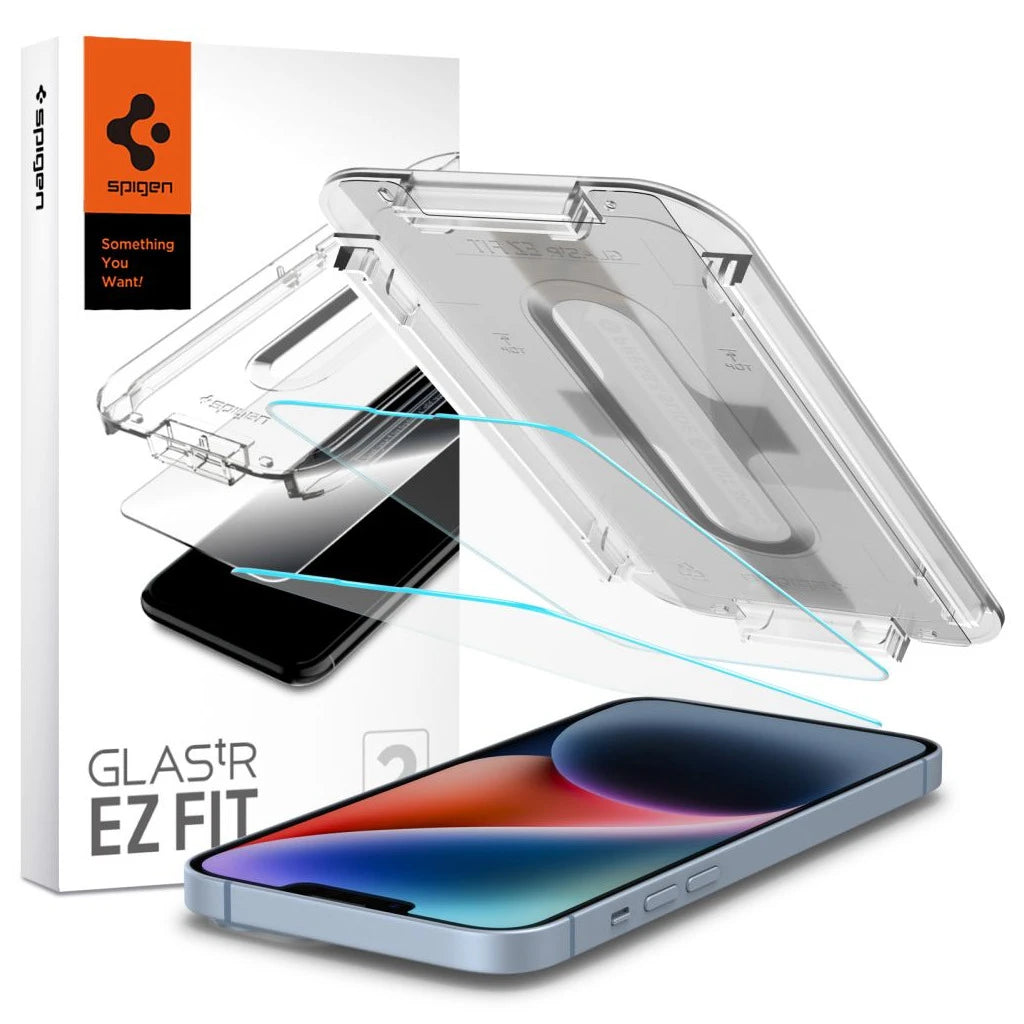 SPIGEN edzett üveg kijelzővédő GLAS.TR "EZ FIT" 2-PACK iPhone 13 / 13 Pro / 14 / 16E készülékhez átlátszó - iPhone 13/13Pro/14/16e fólia a Domshop kínálatából