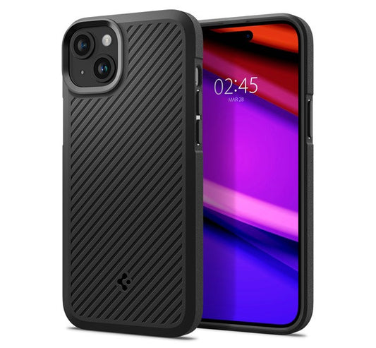 Spigen Core Armor Apple iPhone 15 Plus tok, Matte Black, fekete - iPhone 15 Plus tok a Domshop kínálatából