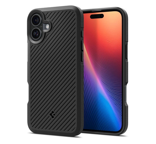 Spigen Core Armor Apple iPhone 16 tok, Matte Black, fekete ACS08220 - iPhone 16 tok a Domshop kínálatából