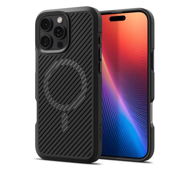 Spigen Core Armor MagFit Apple iPhone 16 Pro Max tok, MagSafe, Matte Black, fekete - iPhone 16 Pro Max tok a Domshop kínálatából