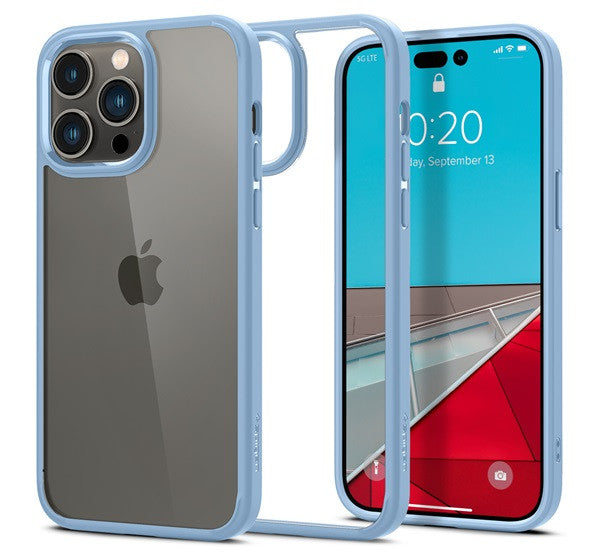 Spigen Crystal Hybrid Apple iPhone 14 Pro Max tok, Sierra Blue, kék - iPhone 14 Pro tok a Domshop kínálatából