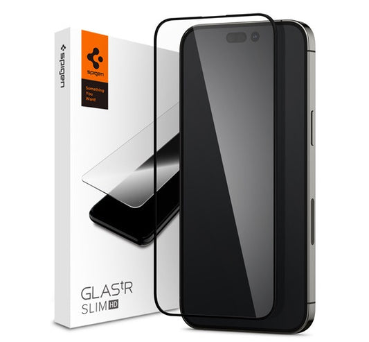 Spigen Glas.tR SLIM HD Apple iPhone 14 Pro Max Tempered kijelzővédő fólia, fekete - iPhone 14 Pro Max fólia a Domshop kínálatából