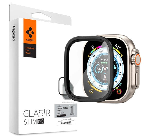 Spigen Glas.tR SLIM Pro Apple Watch Ultra 2 / 1 49mm tempered kijelzővédő fólia, fekete - Apple Watch Fóliák a Domshop kínálatából