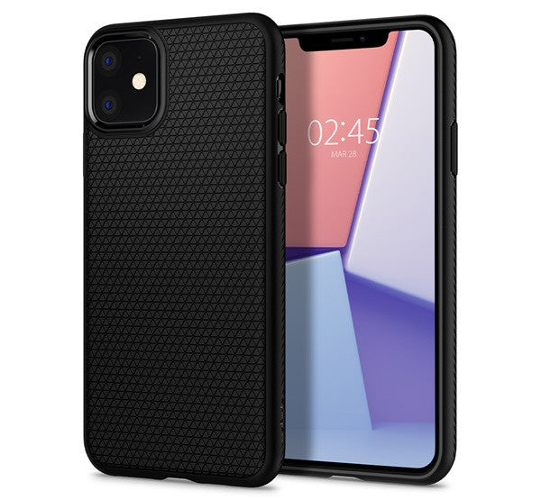 Spigen Liquid Air Apple iPhone 11 tok, Matte Black, fekete - iPhone 11 tok a Domshop kínálatából