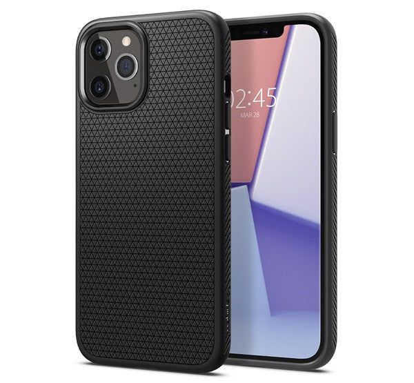 Spigen Liquid Air Apple iPhone 12 / 12 Pro tok, Matte Black, fekete - iPhone 12/12 Pro tok a Domshop kínálatából