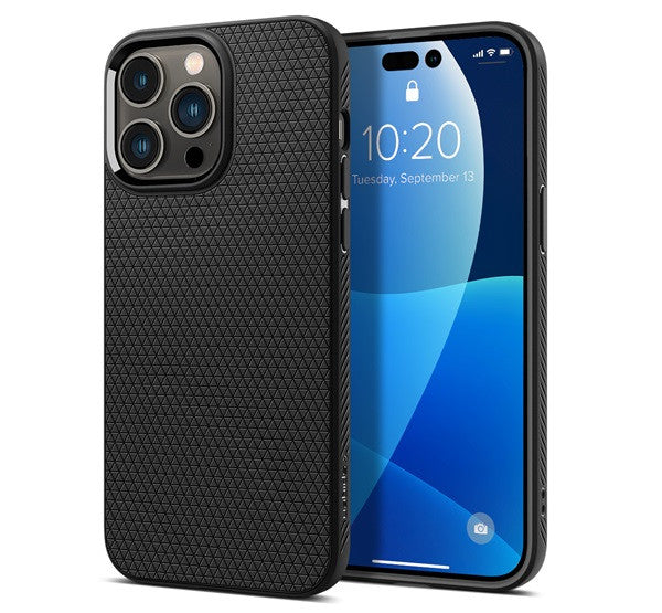 Spigen Liquid Air Apple iPhone 14 Pro tok, Matte Black, fekete - iPhone 14 Pro tok a Domshop kínálatából