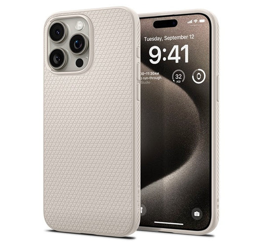 Spigen Liquid Air Apple iPhone 15 Pro tok, bézs - iPhone 15 Pro tok a Domshop kínálatából