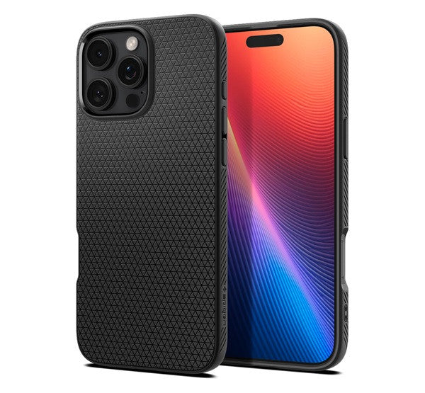 Spigen Liquid Air Apple iPhone 16 Pro tok, Matte Black, fekete ACS08117 - iPhone 16 Pro tok a Domshop kínálatából