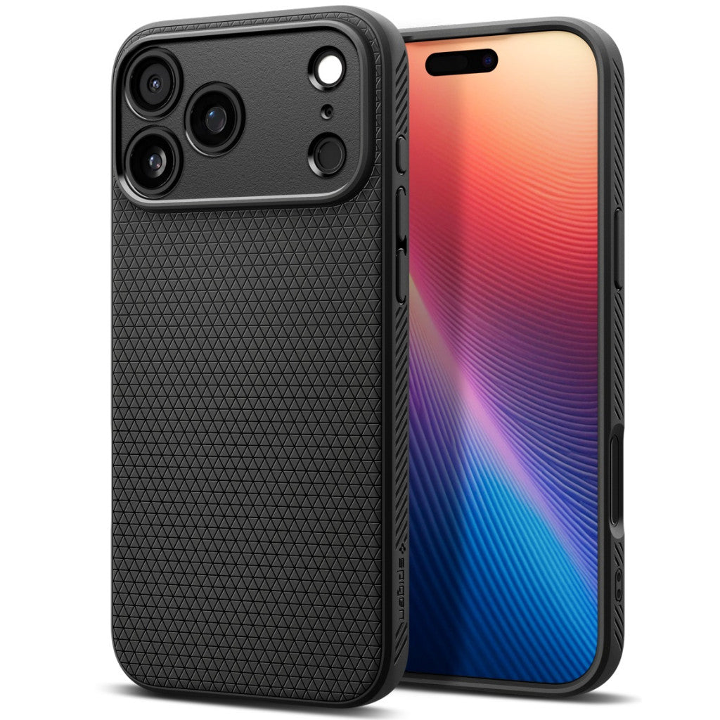 Spigen Liquid Air Apple iPhone 17 Pro Max tok, Matte Black, fekete - iPhone 17 Pro Max tok a Domshop kínálatából