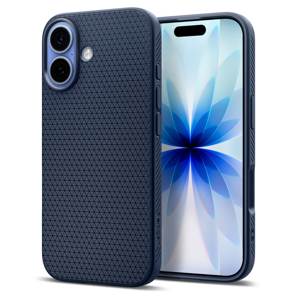 Spigen Liquid Air Apple iPhone 17 tok, Navy Blue, kék - iPhone 17 tok a Domshop kínálatából
