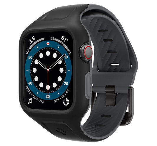 Spigen Liquid Air Pro Apple Watch S4 / S5 / S6 / SE 40mm tok / szíj, fekete - Apple Watch Szilikon Szíjak a Domshop kínálatából