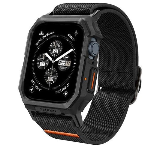 Spigen Lite Fit Pro Apple Watch 9 / 8 / 7 45mm / SE (2nd / 1st Gen) / 6 / 5 / 4 44mm tok / szíj, fekete - Apple Watch Tokok a Domshop kínálatából