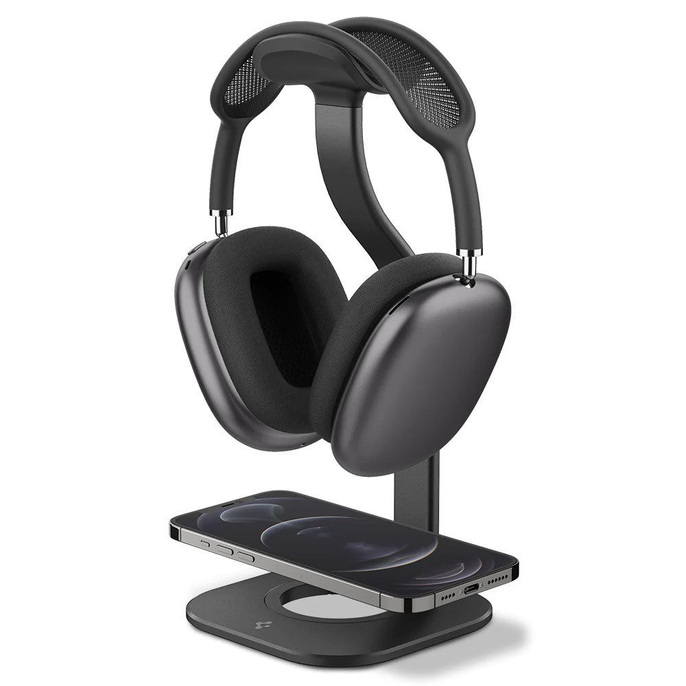 Spigen Nanotac Apple Airpods Max Stand MagFit, Magsafe asztali töltőpad és Apple AirPods Max tartó állvány, fekete - a Domshop kínálatából