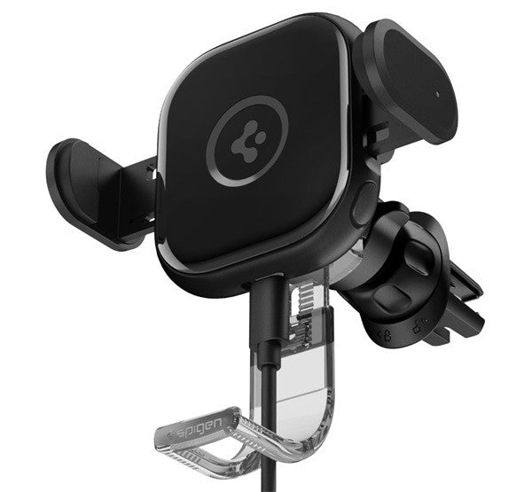 Spigen OneTap UTS12W univerzális autós tartó, wireless töltővel, szellőzőrácsba - Autós tartó a Domshop kínálatából