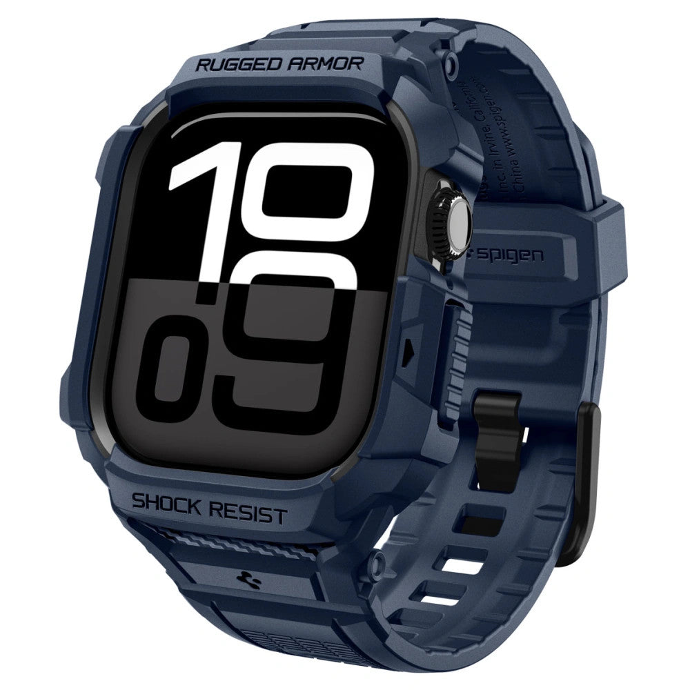 Spigen Rugged Armor Pro 2 Apple Watch 10-11 (42 mm) szíj / tok, Navy Blue, sötétkék - Apple Watch Tokok a Domshop kínálatából