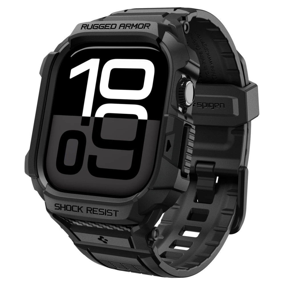 Spigen Rugged Armor Pro 2 Apple Watch 10-11 (46 mm) szíj / tok, Matte Black, fekete - a Domshop kínálatából